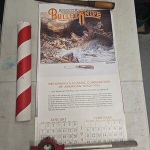1996 Remington Bullet Knife Mini Trapper Calendar 30x20